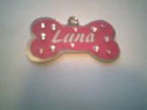 Plaquinhas decoradas com strass (um luxo)
